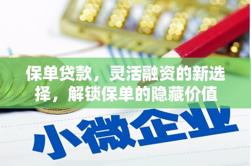 沛县保单贷款，灵活融资的新选择，解锁保单的隐藏价值