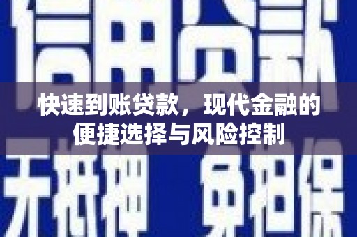 沛县快速到账贷款，现代金融的便捷选择与风险控制
