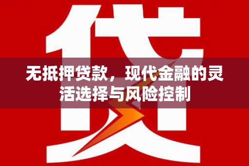 沛县无抵押贷款，现代金融的灵活选择与风险控制