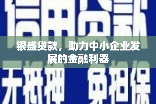 沛县银盛贷款，助力中小企业发展的金融利器