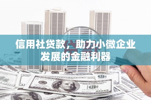 沛县信用社贷款，助力小微企业发展的金融利器
